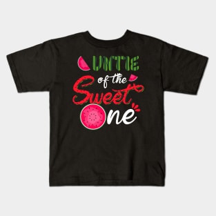 Auntie Of The Sweet One Watermelon First Birthday Family Kids T-Shirt